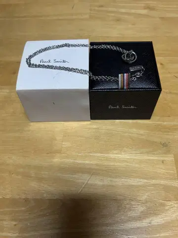 폴 스미스 폴스미스 멀티 컬러 더블 링 목걸이 박스 포함