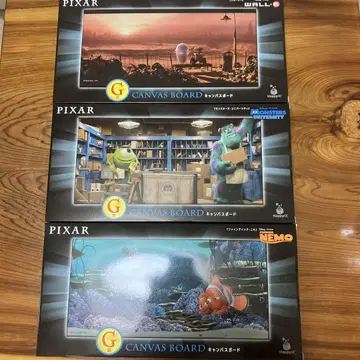 해피 복권 PIXAR 캔버스 보드 3개 세트