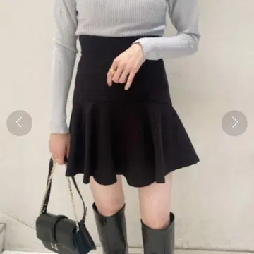 스나이델 snidel 스커트 숏 팬츠 블랙 검정 미니 기장 플레어