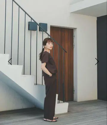 글로벌 워크스/eiis 린넨 네이비 올인원 타카야마 나오코