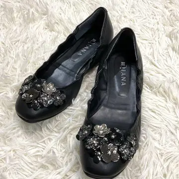DIANA 다이애나 발레 슈즈 플랫 슈즈 비쥬 25cm 블랙