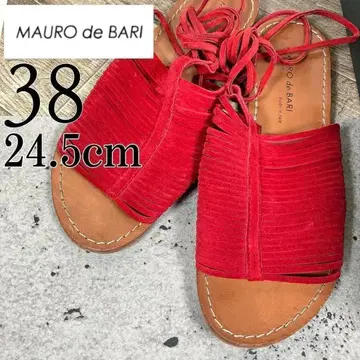 MAURO de BARI 마우로 디 바리 24.5 스웨이드 샌들 빨간색