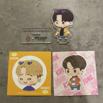 BTS 스시로 정국 지민 아크릴 스탠드 스티커
