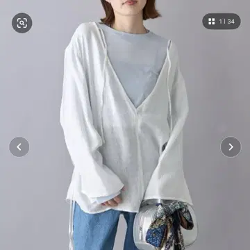 CIAOPANIC TYPY 앞뒤 2WAY 딥 V 넥 사이드 개더 튜닉