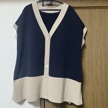 UNITEDARROWS 바이컬러 반팔 가디건