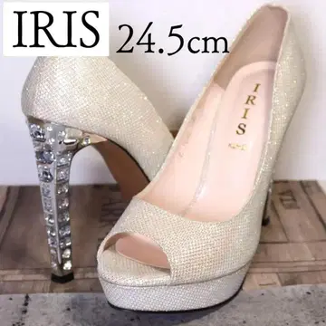 IRIS 24.5 브라이덜 슈즈 라메 비쥬 디자인 힐 펌프스