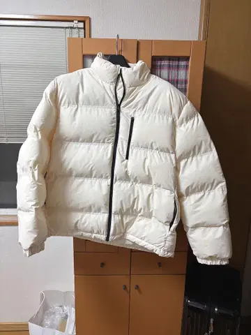 H&M 아이보리 다운 자켓 XL