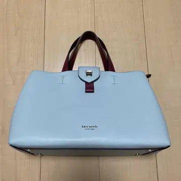 kate spade 스카이블루/빨간색 바이컬러 핸드백