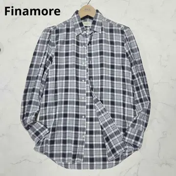 피나모레 Finamore 코튼 셔츠 옴브레 체크 40 L