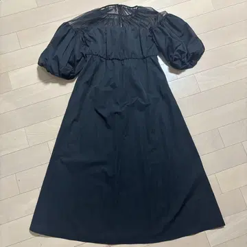 AIC. 오간자 콤비 롱 원피스