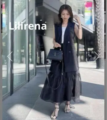 lilirena 백 오픈 테일러드 원피스
