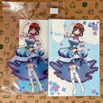 나카노 미쿠 아크릴 스탠드 + 엽서 수국 드레스 ver.