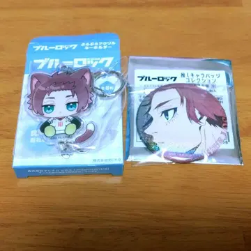 블루 록 이토시 사에 아크링 키링 캔뱃지 2개 세트