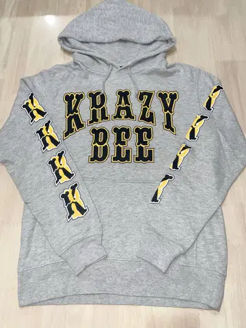 KRAZY BEE 후드 부착 후드티 그레이 M 야마모토 키토쿠