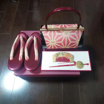 기모노용 가방 조리 머리 장식 세트