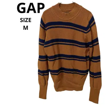 GAP 갭 브라운 네이비 스트라이프 니트 스웨터 M