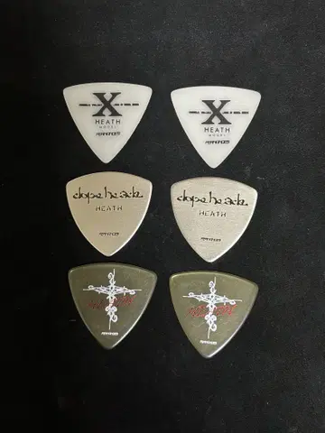 x japan heath 피크 3종류 2장씩 총 6장 세트 페르난데스