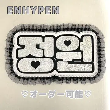 네임 보드 정원 ENHYPEN 에나프 실버 홀로그램