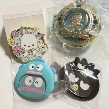 하피단부이 굿즈 (앞머리 클립 2개, 핑 배지, 컴팩트)