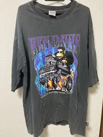 BEN DAVIS 오버 사이즈 티셔츠 Large 다크 그레이