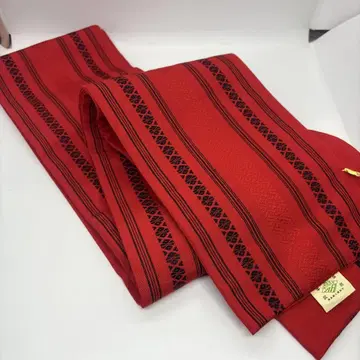 하카타오리 반폭 오비 치쿠젠 원조 하카타오리 요시야 오비 빨간색