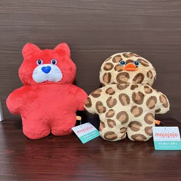 Mojojojo BIG 봉제 인형 고양이 병아리 레오파드 무늬 2개 세트