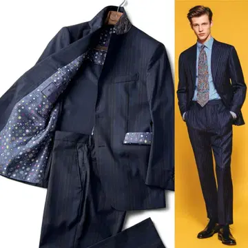 ETRO 에트로 스트라이프 셋업 수트 네이비 48 L~XL 정도
