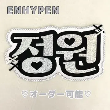 네임 보드 정원 ENHYPEN 에나프 실버 홀로그램