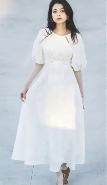 자카드 크로스 벨트 원피스