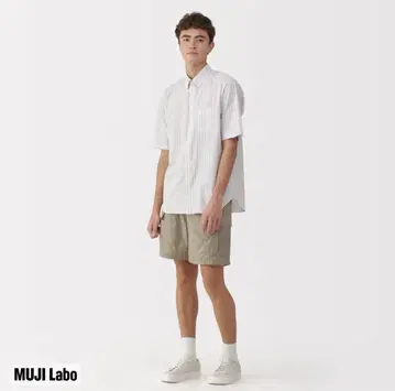 신상품 무인양품 MUJI Labo 발수 나일론 카고 숏 팬츠 M