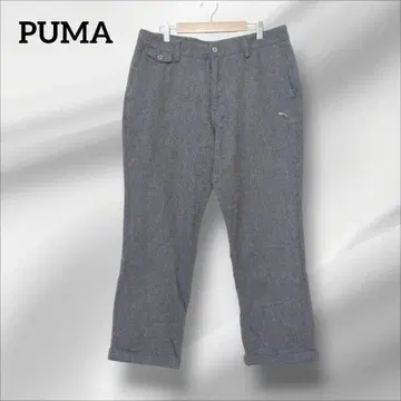 PUMA 푸마 그레이 캐주얼 팬츠 골프 자수 로고 니트 XL