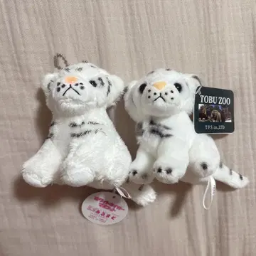화이트 타이거 마스코트 봉제 인형 도부 동물 공원