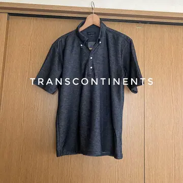TRANSCONTINENTS 다크 그레이 피케 셔츠 비즈니스 여행 골프