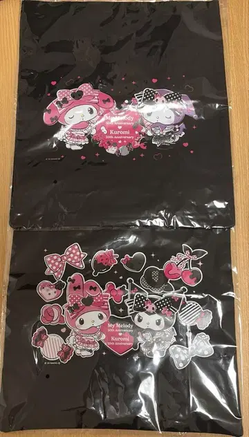 마이멜로디 쿠로미 복권 토트백 2종 멜로쿠로 제일복권 해피 복권