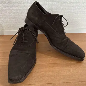 다크 브라운 스웨이드 레이스업 슈즈 25cm