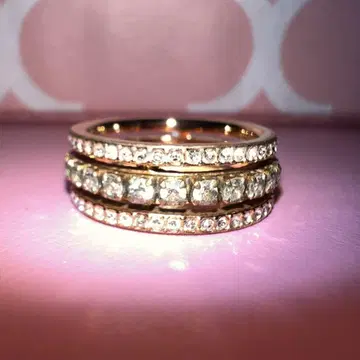 SWAROVSKI 큐빅 반지 골드 컬러 사이즈 55 약 15호