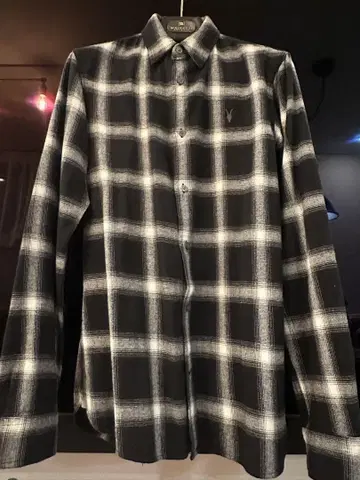 ALLSAINTS 체크 무늬 긴팔 셔츠 XS