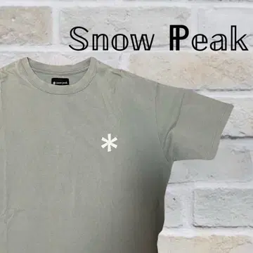 SNOWPEAK / 스노우피크 별주 로고 프린트 티셔츠 그린 L