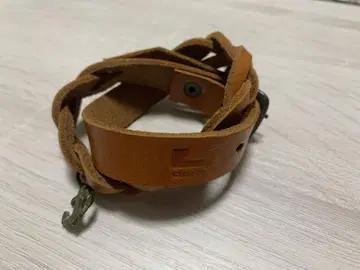 clueto 쿠루토 고베 브라운 가죽 뜨개질 팔찌 약 44cm