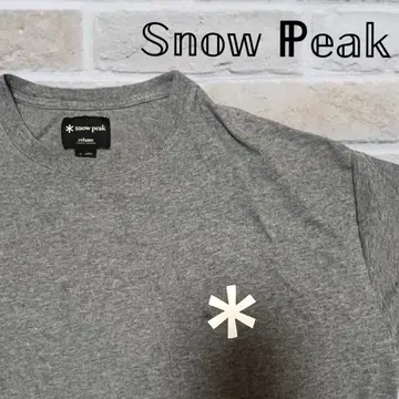 SNOWPEAK / 스노우피크 별주 로고 프린트 티셔츠 그레이 L