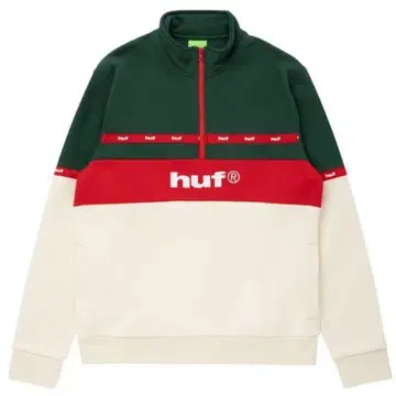 huf 하프 지퍼 트레이닝복 그린 레드