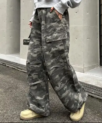 턱 와이드 모듬 카고 팬츠