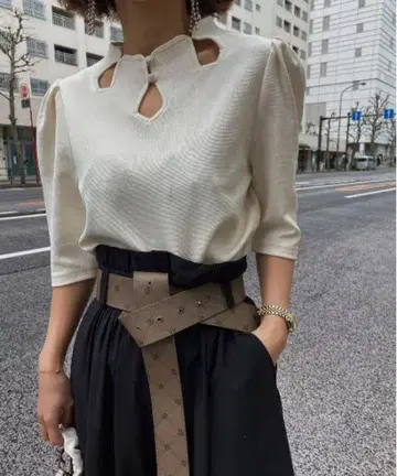 CROWN WAFFLE TOP 화이트