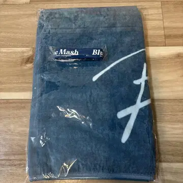 Blue Mash 타월과 러버 밴드 파란색