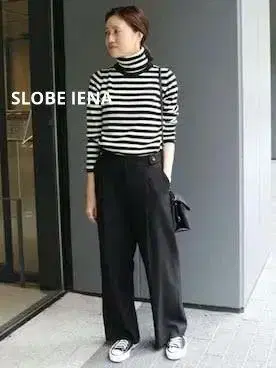 슬로브 이에나 사이드 버튼 팬츠