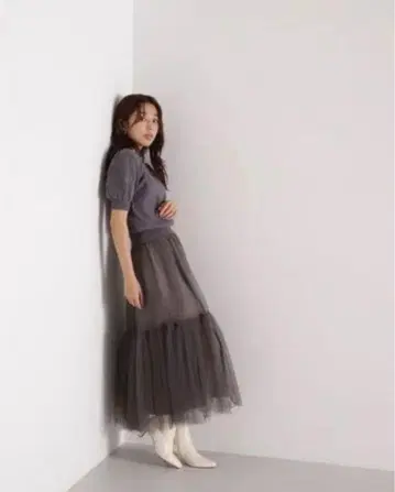 내추럴 뷰티 베이직 티어드 얇은 명주 스커트