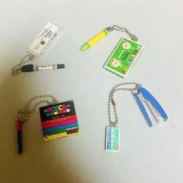 THE 문구 미니어처 키링 스트랩 가챠가챠 캡슐 토이
