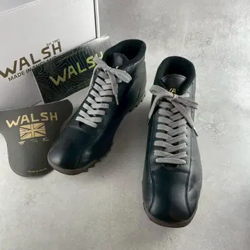 새상품급 Walsh 워킹 부츠 올 가죽 스니커즈 블랙