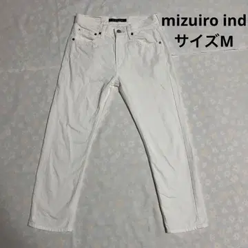 mizuiro ind 화이트 데님 팬츠 여성용 미즈이로 인드