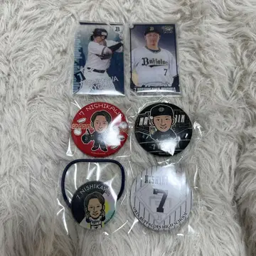 오릭스 버팔로스 니시카와 류마 코로챠레 에어 복권 캔뱃지 6종 세트